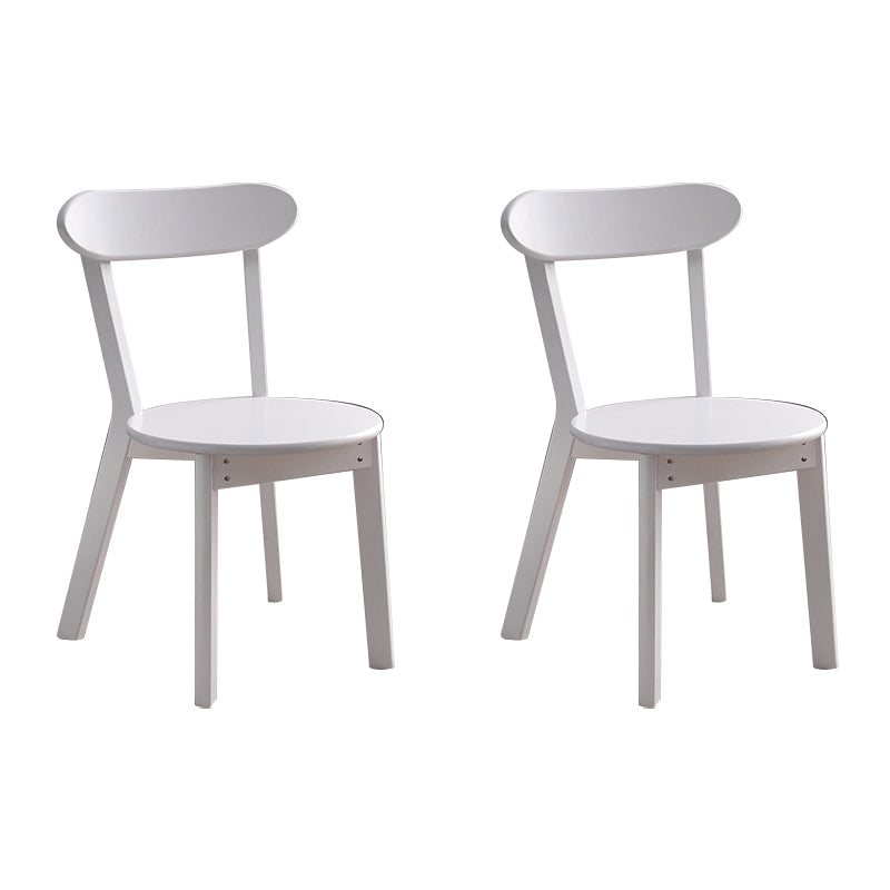 Chaises de salle à manger d'appoint en bois de style scandinave (Ensemble de 2)