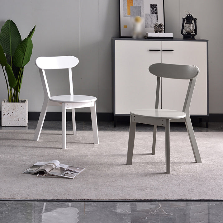 Chaises de salle à manger d'appoint en bois de style scandinave (Ensemble de 2)