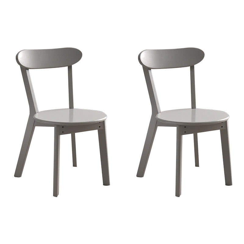 Chaises de salle à manger d'appoint en bois de style scandinave (Ensemble de 2)