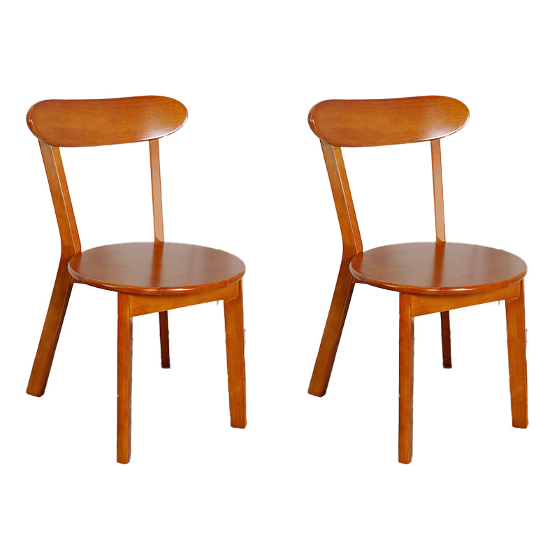 Chaises de salle à manger d'appoint en bois de style scandinave (Ensemble de 2)