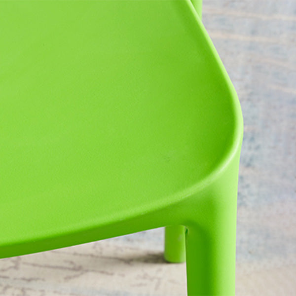 Chaises d'appoint empilables en plastique Chaise de salle à manger sans accoudoirs à dossier ouvert (Ensemble de 4)