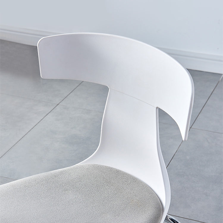 Chaises de salle à manger empilables sans accoudoirs, chaises latérales de salle à manger d'intérieur avec pieds en métal