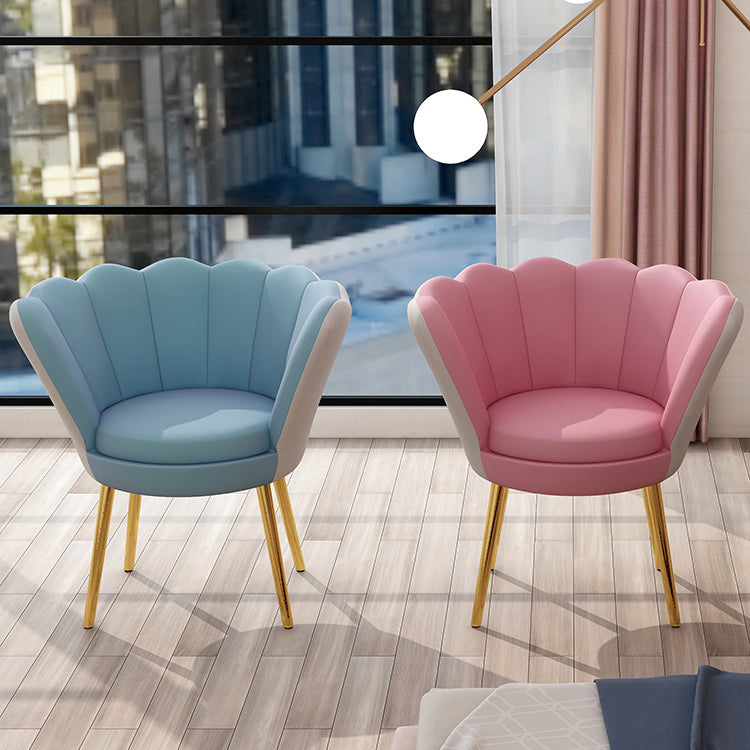 Chaise de salle à manger en métal de Style scandinave, coussin sans accoudoirs, couronne, dossier supérieur, chaise simple