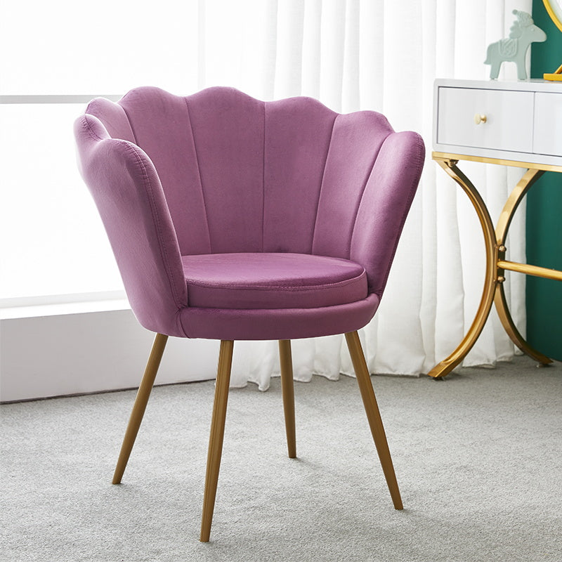 Chaise de salle à manger en métal de Style scandinave, coussin sans accoudoirs, couronne, dossier supérieur, chaise simple