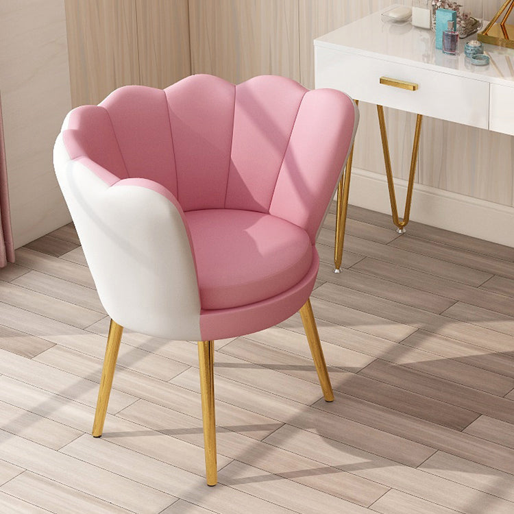 Chaise de salle à manger en métal de Style scandinave, coussin sans accoudoirs, couronne, dossier supérieur, chaise simple