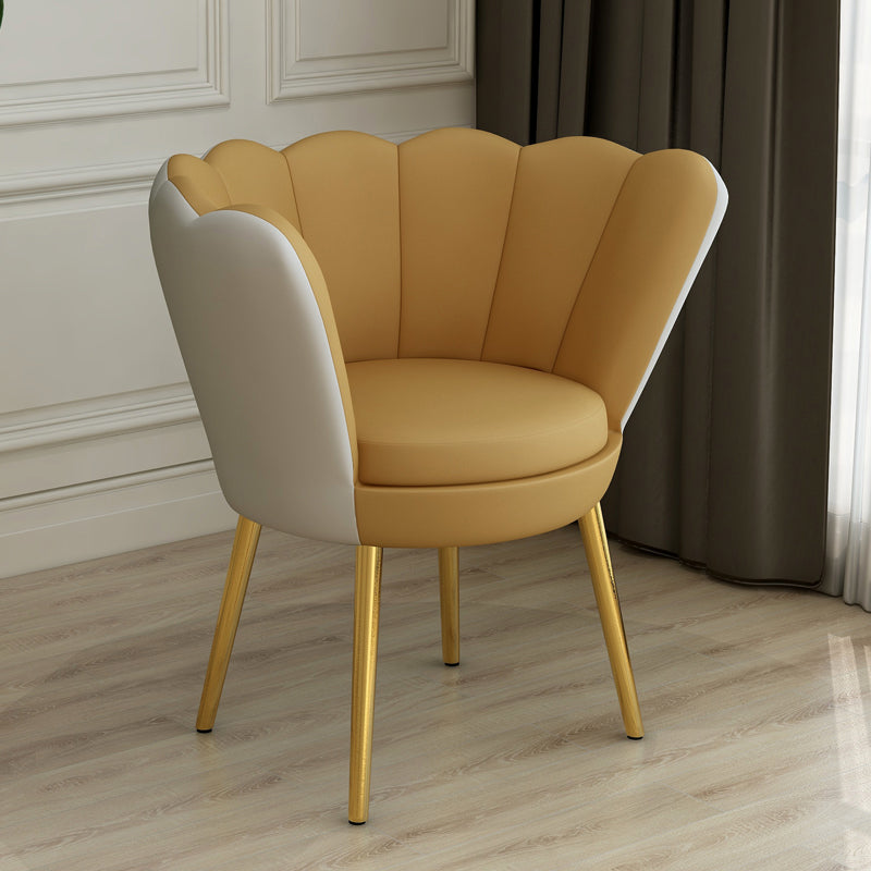 Chaise de salle à manger en métal de Style scandinave, coussin sans accoudoirs, couronne, dossier supérieur, chaise simple