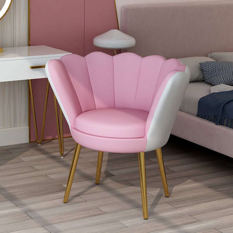 Chaise de salle à manger en métal de Style scandinave, coussin sans accoudoirs, couronne, dossier supérieur, chaise simple