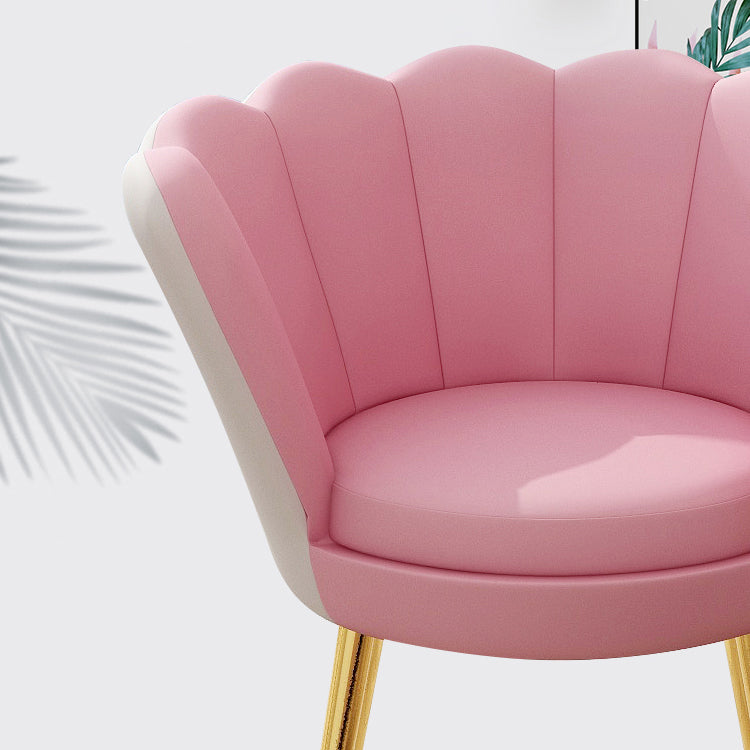 Chaise de salle à manger en métal de Style scandinave, coussin sans accoudoirs, couronne, dossier supérieur, chaise simple