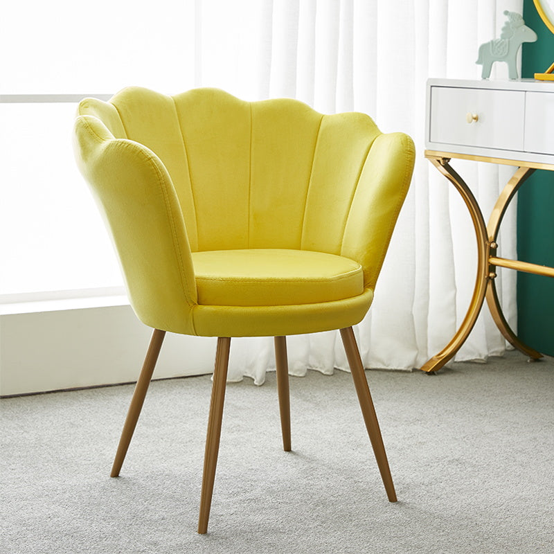 Chaise de salle à manger en métal de Style scandinave, coussin sans accoudoirs, couronne, dossier supérieur, chaise simple