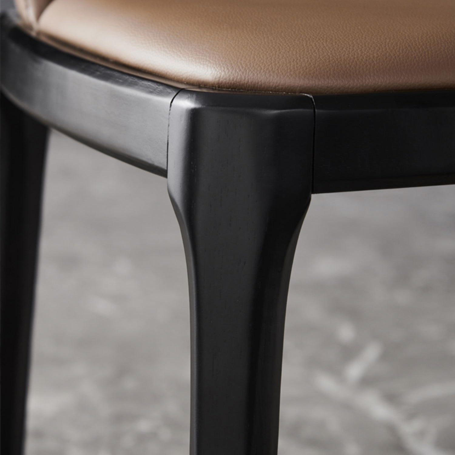 Fauteuil de maison en cuir scandinave, finition mate, chaise de salle à manger à dossier solide (Ensemble de 2)