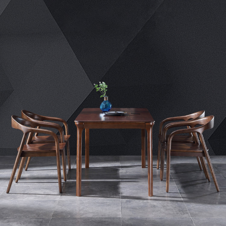 Juego de sillas de madera de fresno de estilo tradicional, sillones con respaldo abierto para cocina y comedor