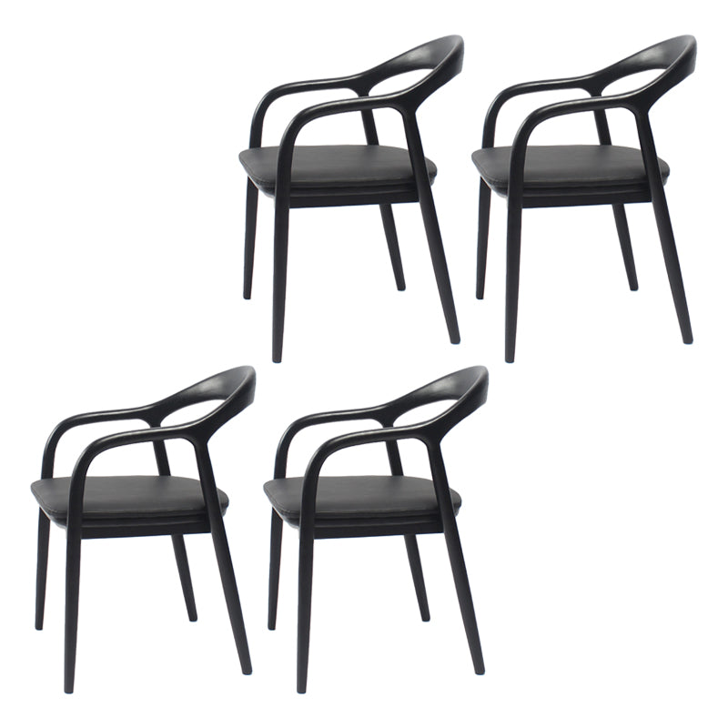 Juego de sillas de madera de fresno de estilo tradicional, sillones con respaldo abierto para cocina y comedor