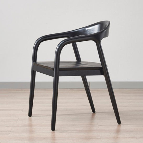 Juego de sillas de madera de fresno de estilo tradicional, sillones con respaldo abierto para cocina y comedor