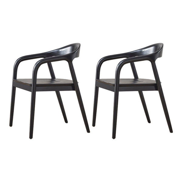 Juego de sillas de madera de fresno de estilo tradicional, sillones con respaldo abierto para cocina y comedor