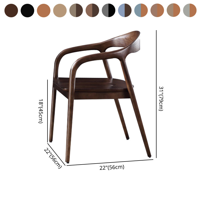 Juego de sillas de madera de fresno de estilo tradicional, sillones con respaldo abierto para cocina y comedor