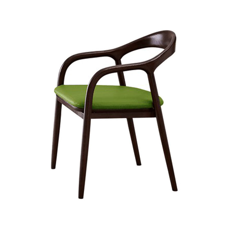 Chaises traditionnelles en bois de frêne massif, bras arrière ouvert, ensemble de chaises de cuisine et de salle à manger