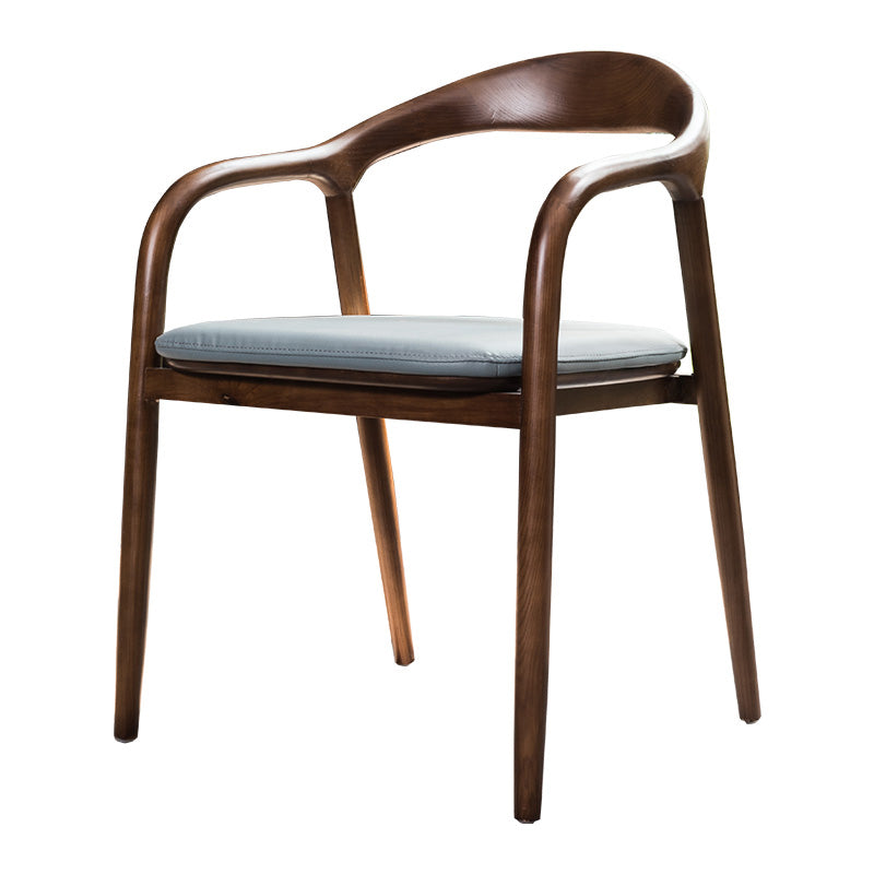 Chaises traditionnelles en bois de frêne massif, bras arrière ouvert, ensemble de chaises de cuisine et de salle à manger