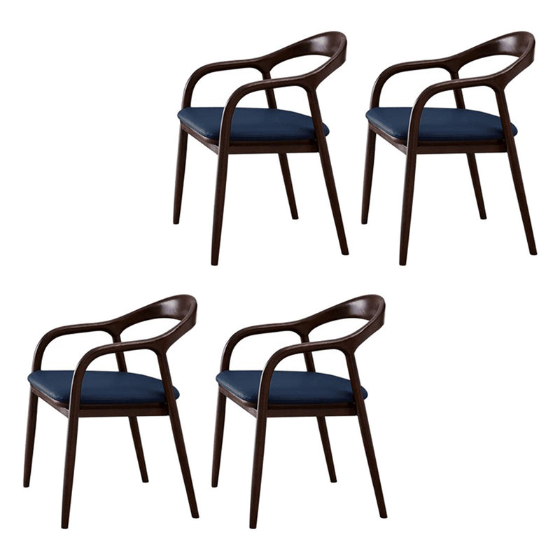 Chaises traditionnelles en bois de frêne massif, bras arrière ouvert, ensemble de chaises de cuisine et de salle à manger