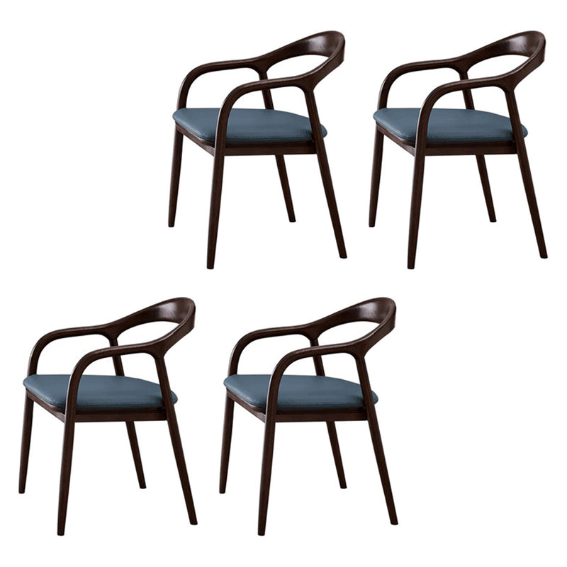 Chaises traditionnelles en bois de frêne massif, bras arrière ouvert, ensemble de chaises de cuisine et de salle à manger