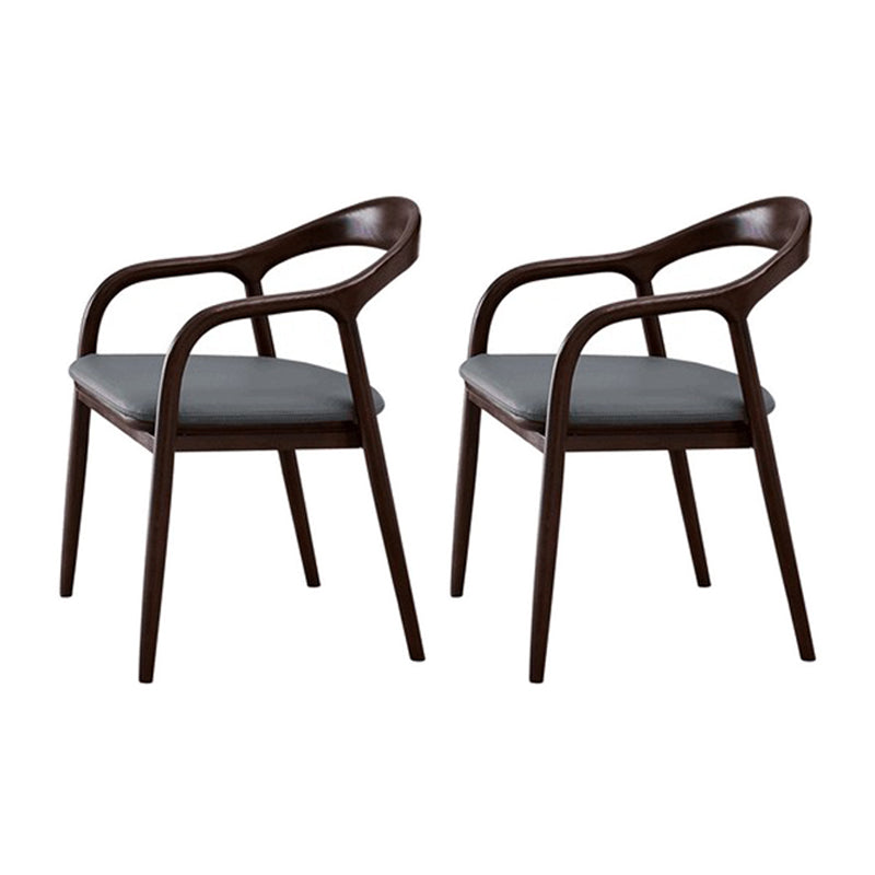 Chaises traditionnelles en bois de frêne massif, bras arrière ouvert, ensemble de chaises de cuisine et de salle à manger