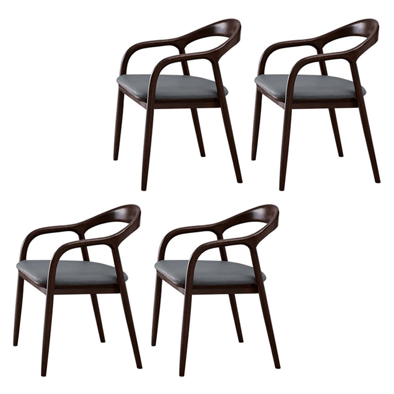 Chaises traditionnelles en bois de frêne massif, bras arrière ouvert, ensemble de chaises de cuisine et de salle à manger