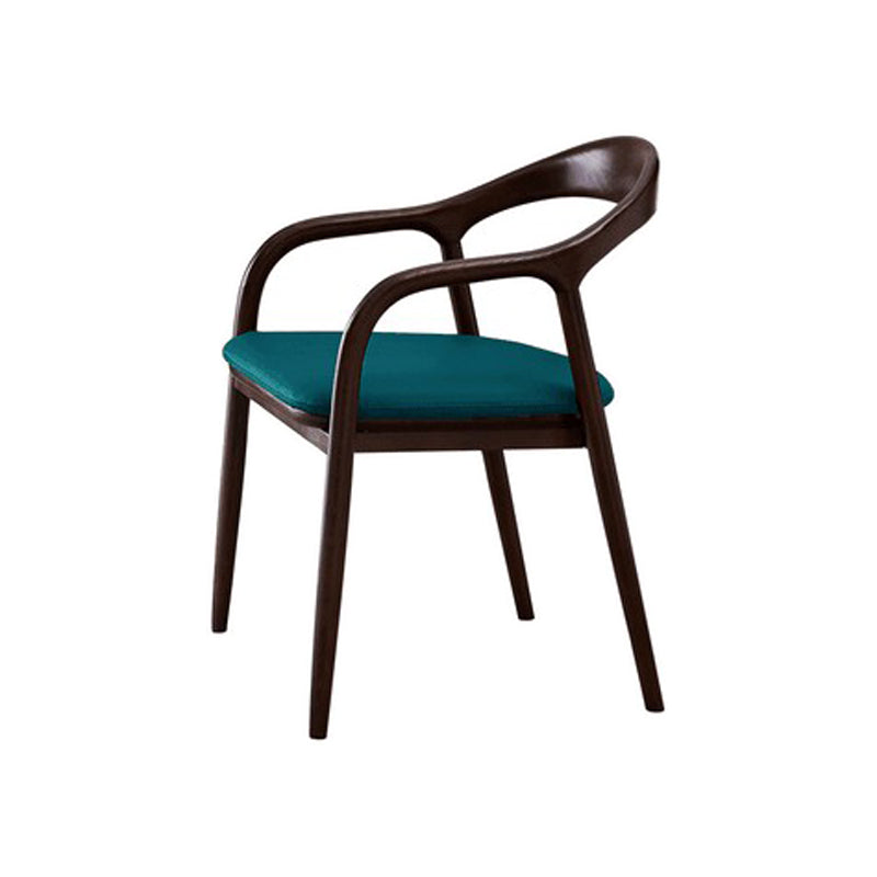 Chaises traditionnelles en bois de frêne massif, bras arrière ouvert, ensemble de chaises de cuisine et de salle à manger