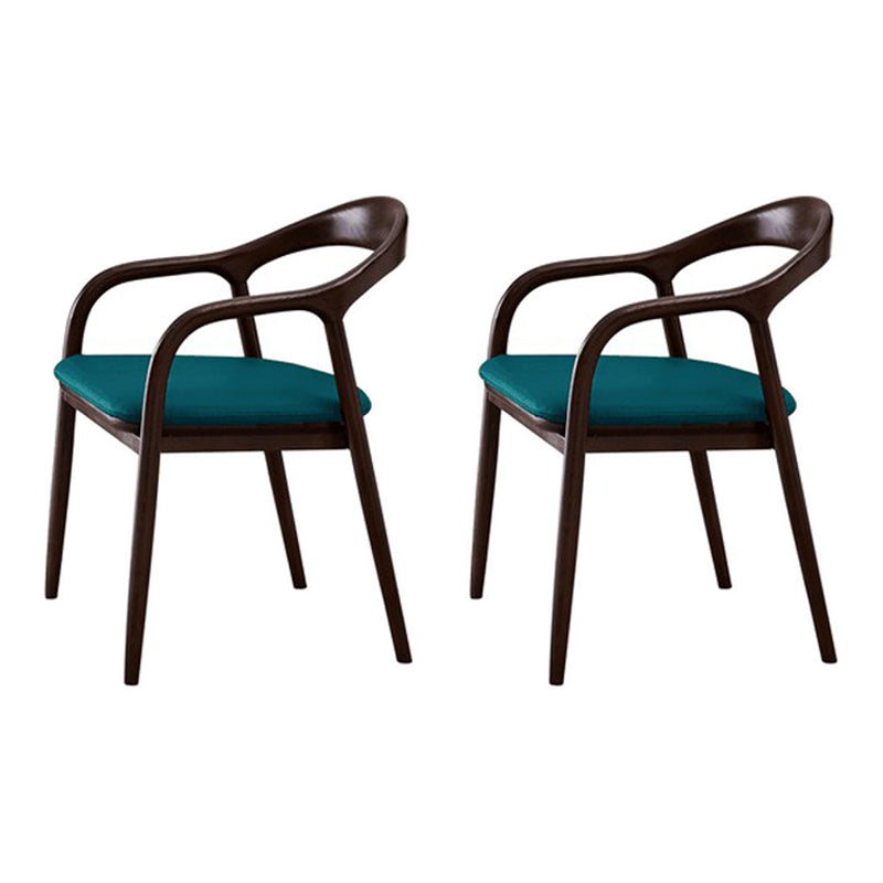 Chaises traditionnelles en bois de frêne massif, bras arrière ouvert, ensemble de chaises de cuisine et de salle à manger