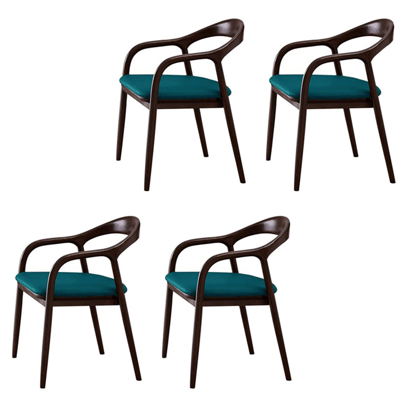 Chaises traditionnelles en bois de frêne massif, bras arrière ouvert, ensemble de chaises de cuisine et de salle à manger