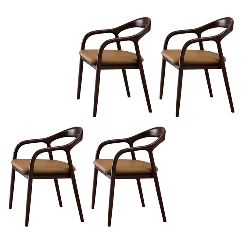 Chaises traditionnelles en bois de frêne massif, bras arrière ouvert, ensemble de chaises de cuisine et de salle à manger