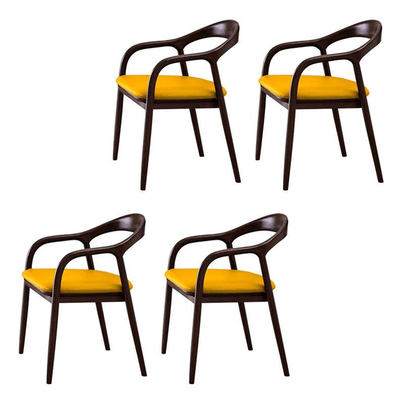 Chaises traditionnelles en bois de frêne massif, bras arrière ouvert, ensemble de chaises de cuisine et de salle à manger