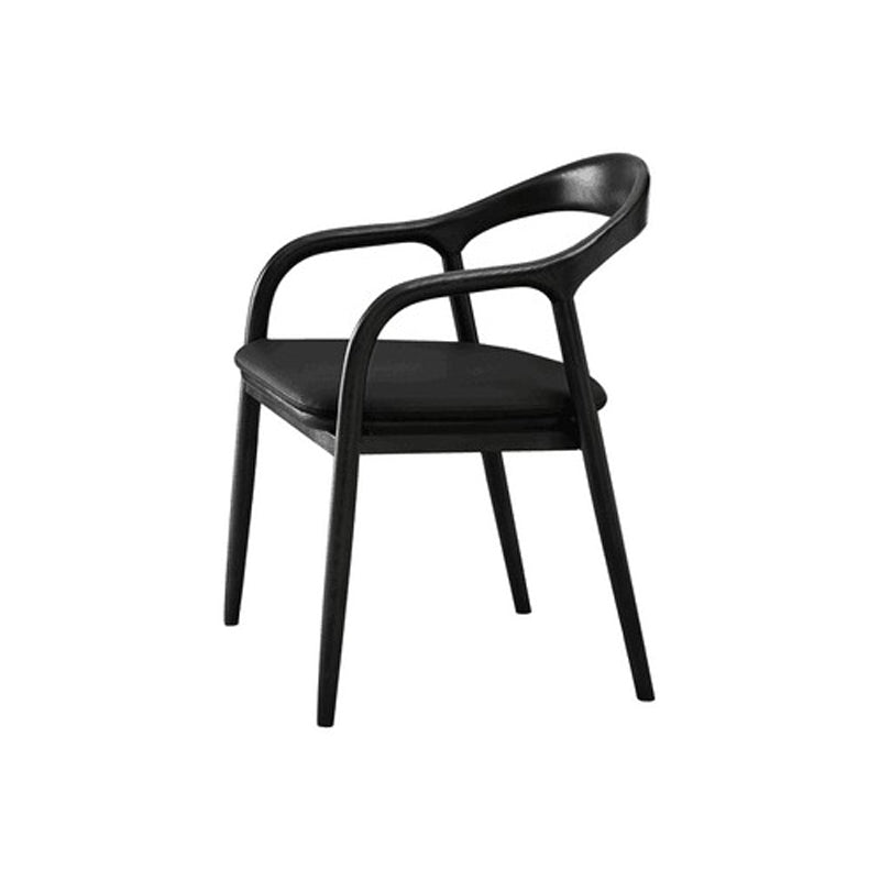 Chaises traditionnelles en bois de frêne massif, bras arrière ouvert, ensemble de chaises de cuisine et de salle à manger
