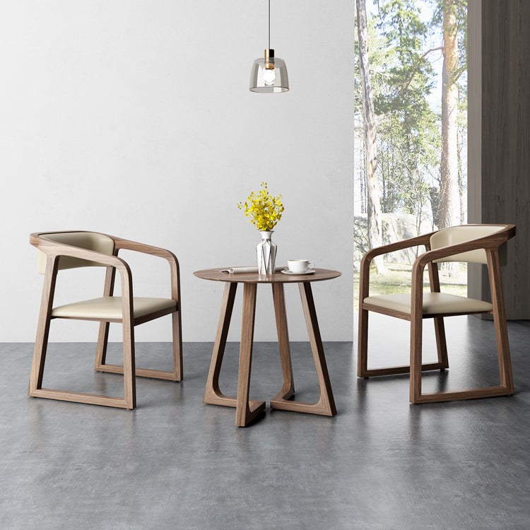 Sillas tradicionales de madera maciza de fresno, juego de sillones con respaldo abierto para comedor y cocina