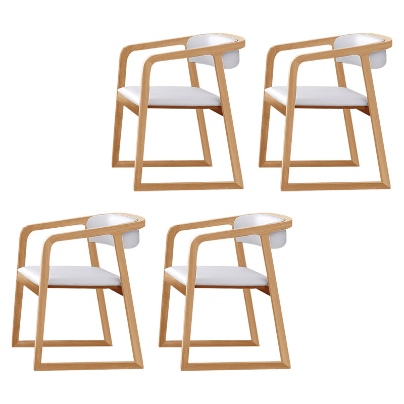 Chaises traditionnelles en bois de frêne massif, ensemble de chaises de cuisine et de salle à manger à dossier ouvert