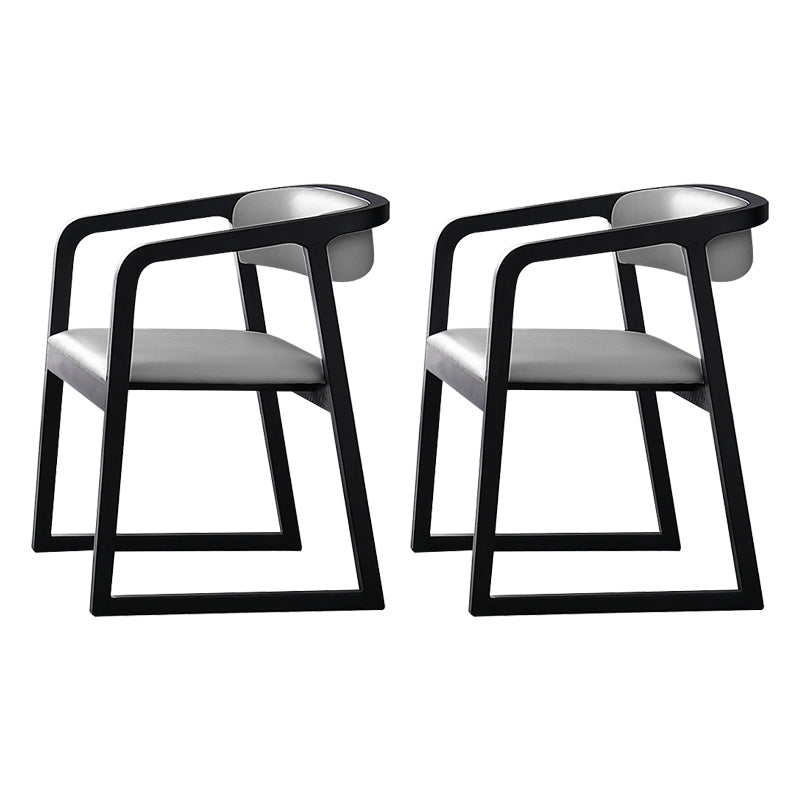 Chaises traditionnelles en bois de frêne massif, ensemble de chaises de cuisine et de salle à manger à dossier ouvert