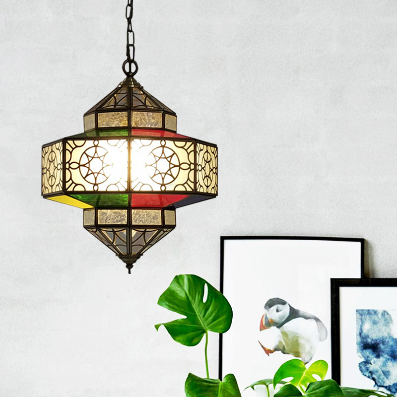 Lantern Restaurant Hanging Chandelier Arab Metal 3 Heads Brass Suspended Pendant Light