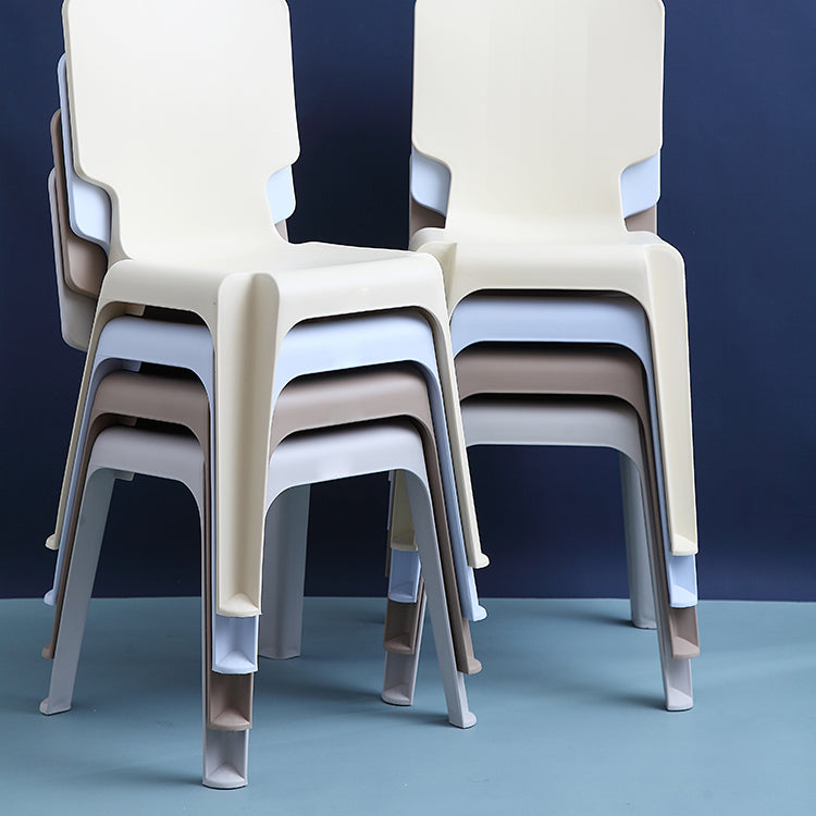 Eigentijdse stijl plastic eetwarmeloze stoel stevige achterste eetstoelen voor thuis