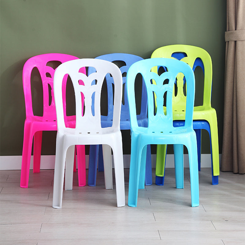 Sillas apilables plásticas contemporáneas del lado trasero del listón de la silla sin brazos para el hogar