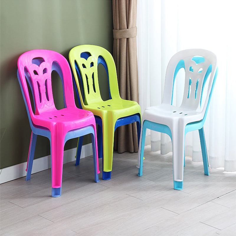 Sillas apilables plásticas contemporáneas del lado trasero del listón de la silla sin brazos para el hogar