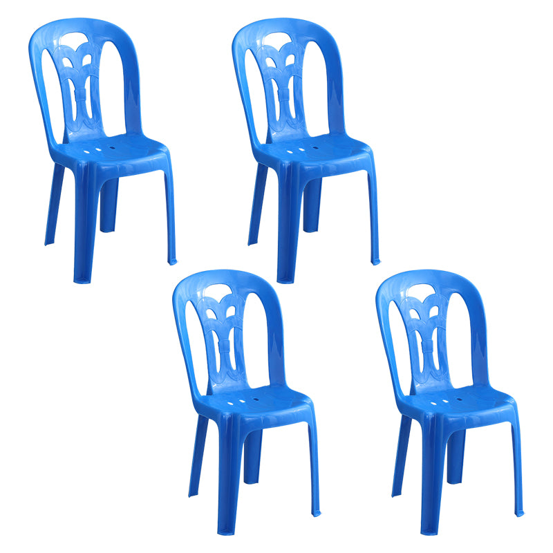 Sillas apilables plásticas contemporáneas del lado trasero del listón de la silla sin brazos para el hogar
