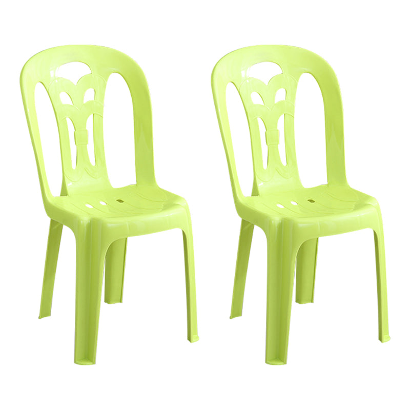 Sillas apilables plásticas contemporáneas del lado trasero del listón de la silla sin brazos para el hogar