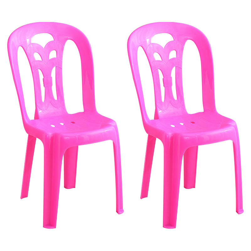 Sillas apilables plásticas contemporáneas del lado trasero del listón de la silla sin brazos para el hogar