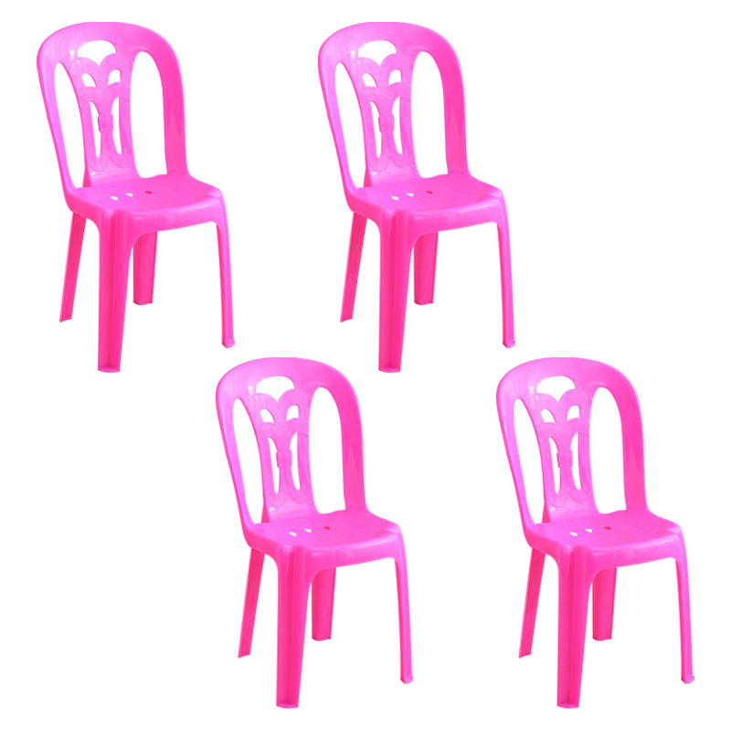 Sillas apilables plásticas contemporáneas del lado trasero del listón de la silla sin brazos para el hogar