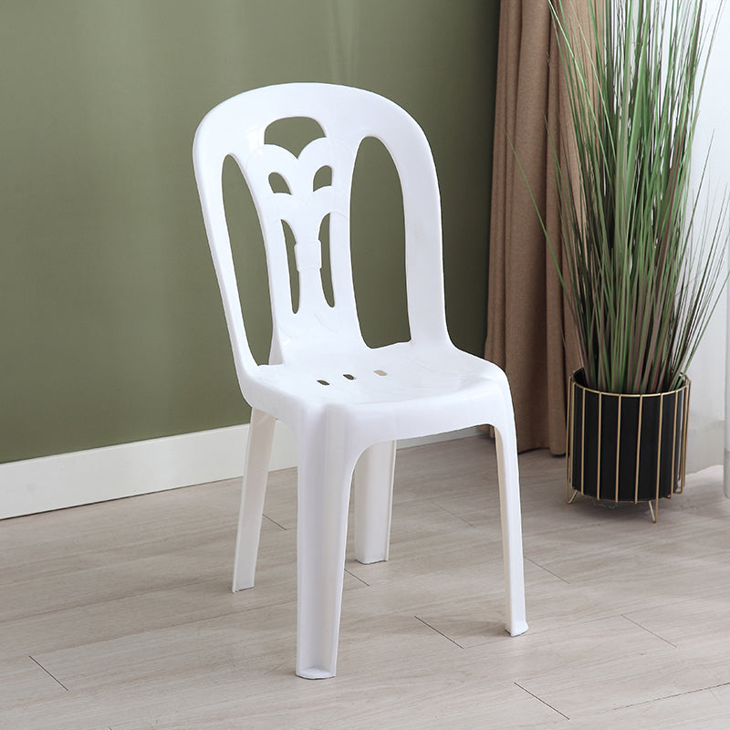 Sillas apilables plásticas contemporáneas del lado trasero del listón de la silla sin brazos para el hogar