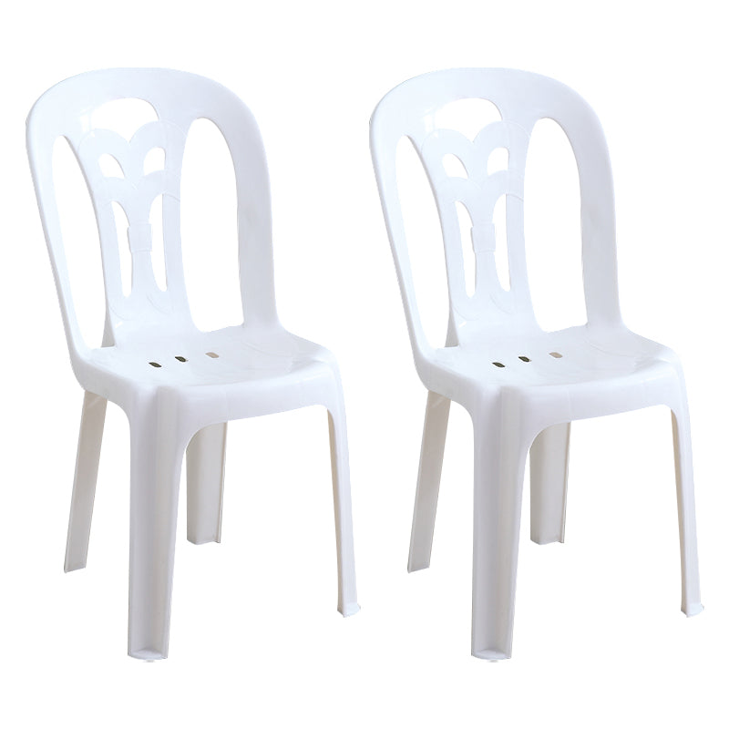 Sillas apilables plásticas contemporáneas del lado trasero del listón de la silla sin brazos para el hogar