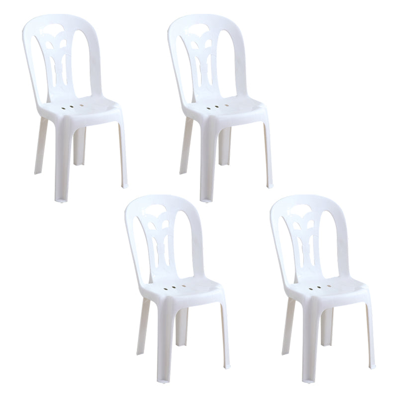 Sillas apilables plásticas contemporáneas del lado trasero del listón de la silla sin brazos para el hogar