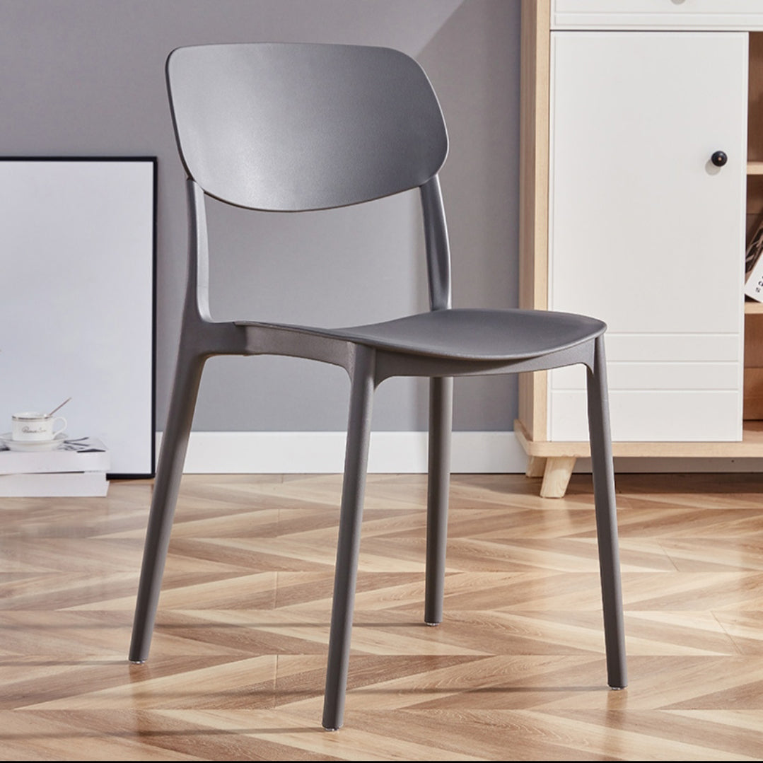 Chaise de salle à manger de style contemporain Cuisine en plastique dinant la chaise simple sans bras