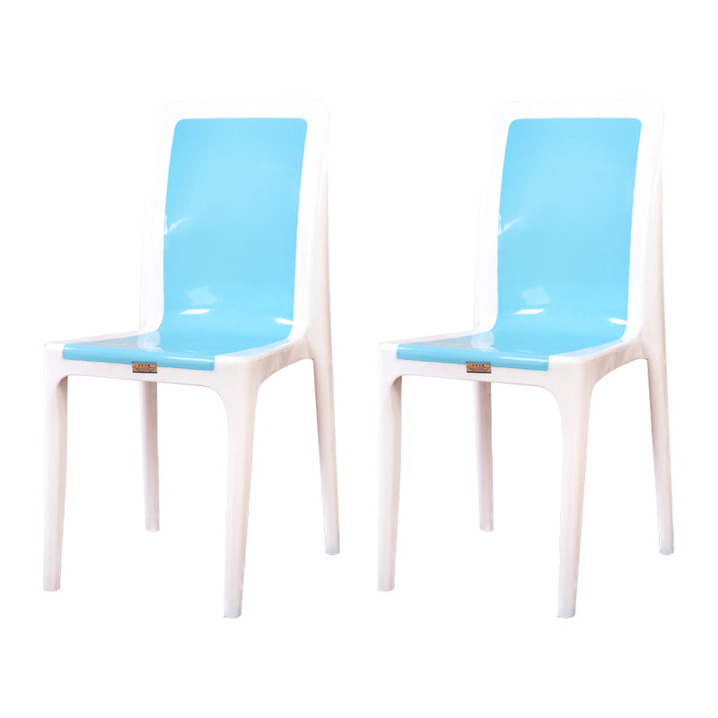 Silla de comedor de estilo moderno, cocina de plástico, silla lateral sin brazos