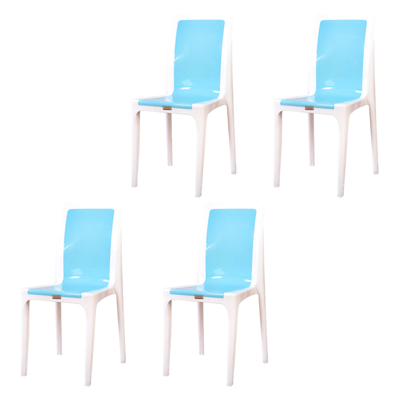 Chaise de salle à manger de style contemporain Cuisine en plastique dinant la chaise latérale sans bras