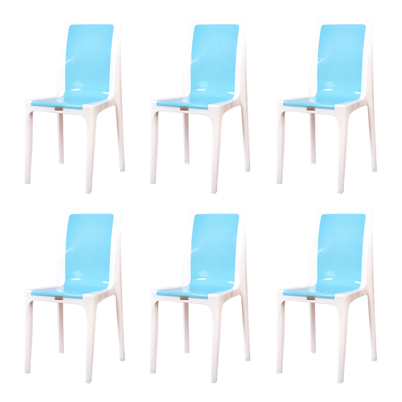 Silla de comedor de estilo moderno, cocina de plástico, silla lateral sin brazos