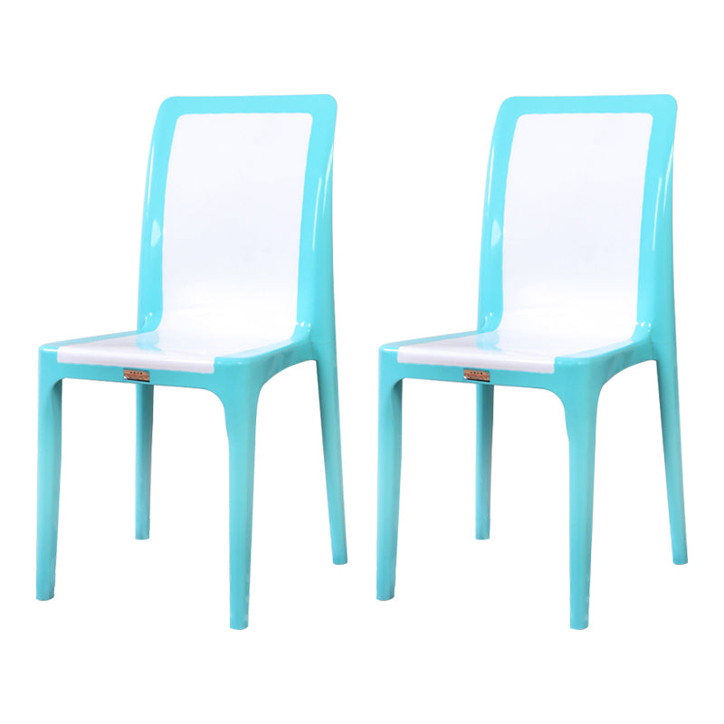 Silla de comedor de estilo moderno, cocina de plástico, silla lateral sin brazos